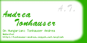 andrea tonhauser business card